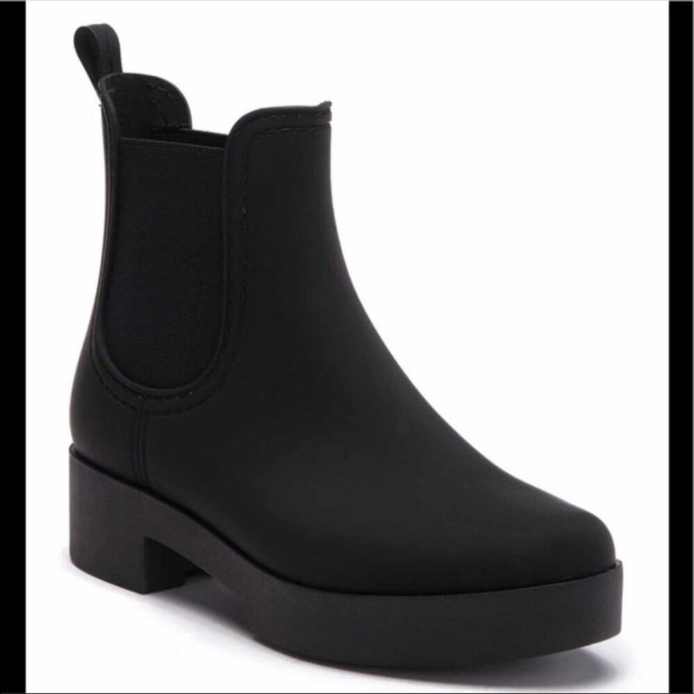 NEW Jeffrey Campbell Size 10M Hydra Black Matte Platform Chelsea Rain Boots